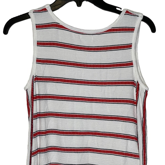 Max Studio Striped Ribbed Stretch Tank Dress‎ Sleeveless Scoop Neck Women Small - Picture 7 of 8